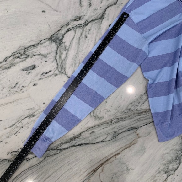 Turtleson Mens Striped 1/4 Zip Pullover 12‎ Oaks Golf Shirt Medium Blue - Picture 10 of 11